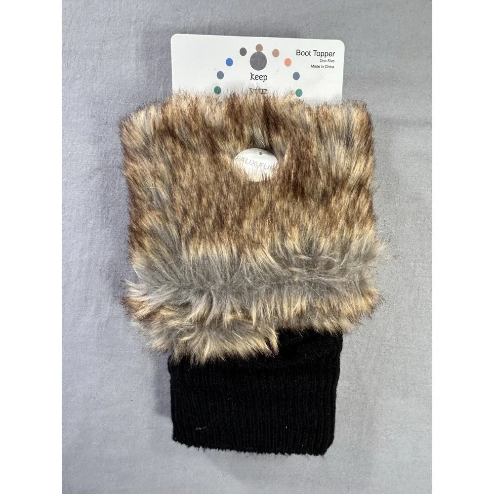 Keep‎ Your Socks On Faux Fur Boot Toppers New Winter Western Feminine